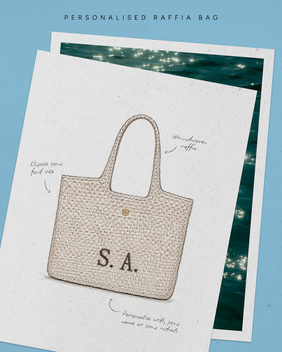 Personalised Raffia Bag