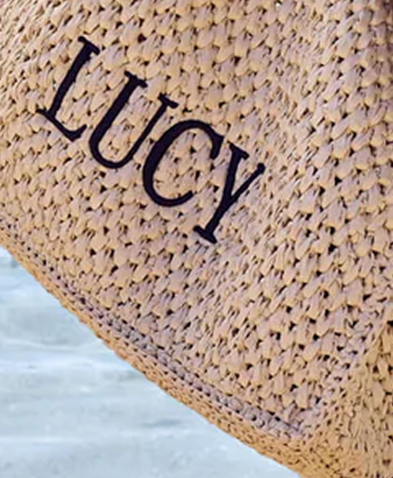 Personalised Raffia Bag
