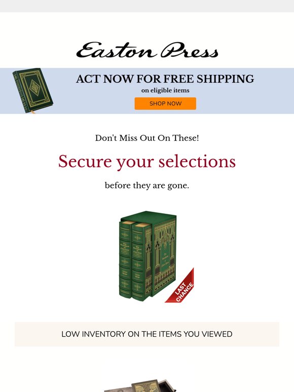 Your selections are low in stock.