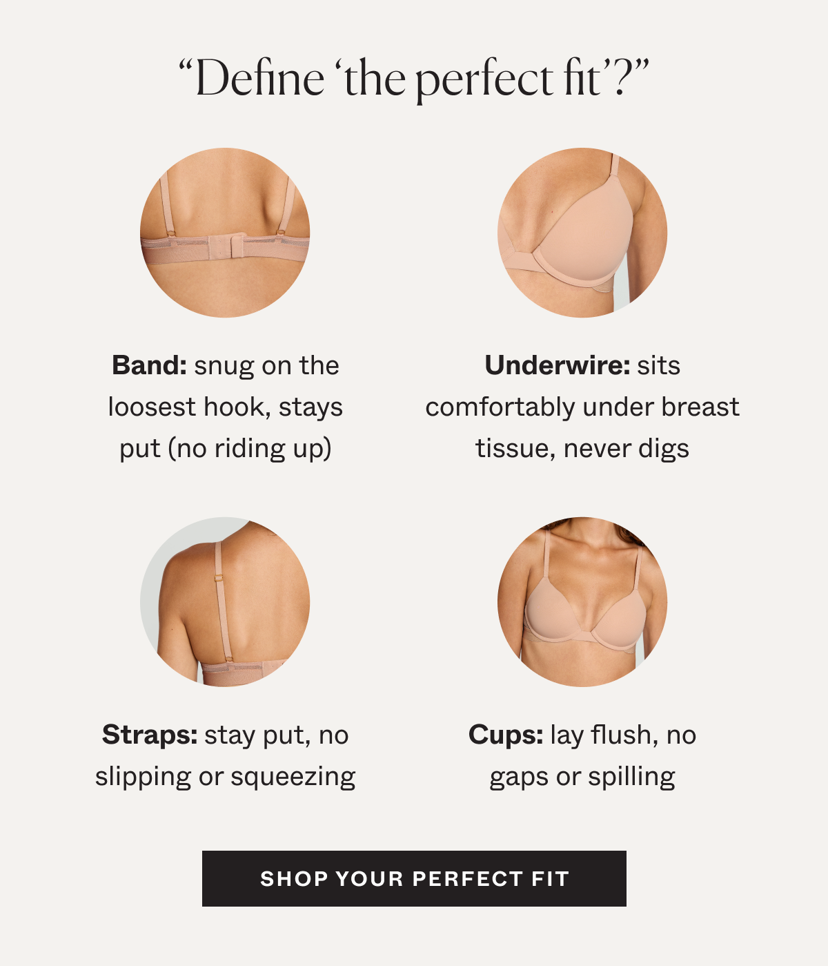 "Define 'the perfect fit'?"