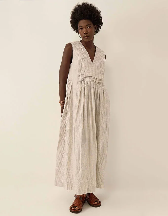Zoe yarn-dyed textured cotton dress