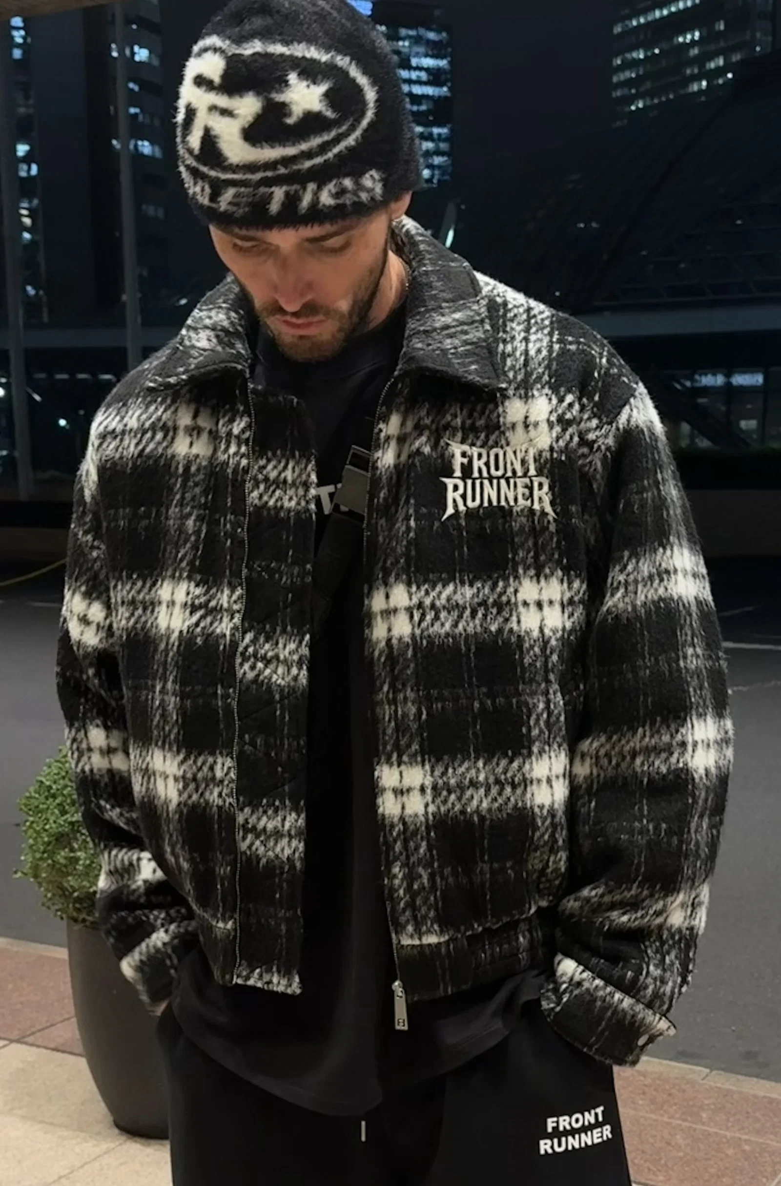 Image of Apex Check Bomber - Black White