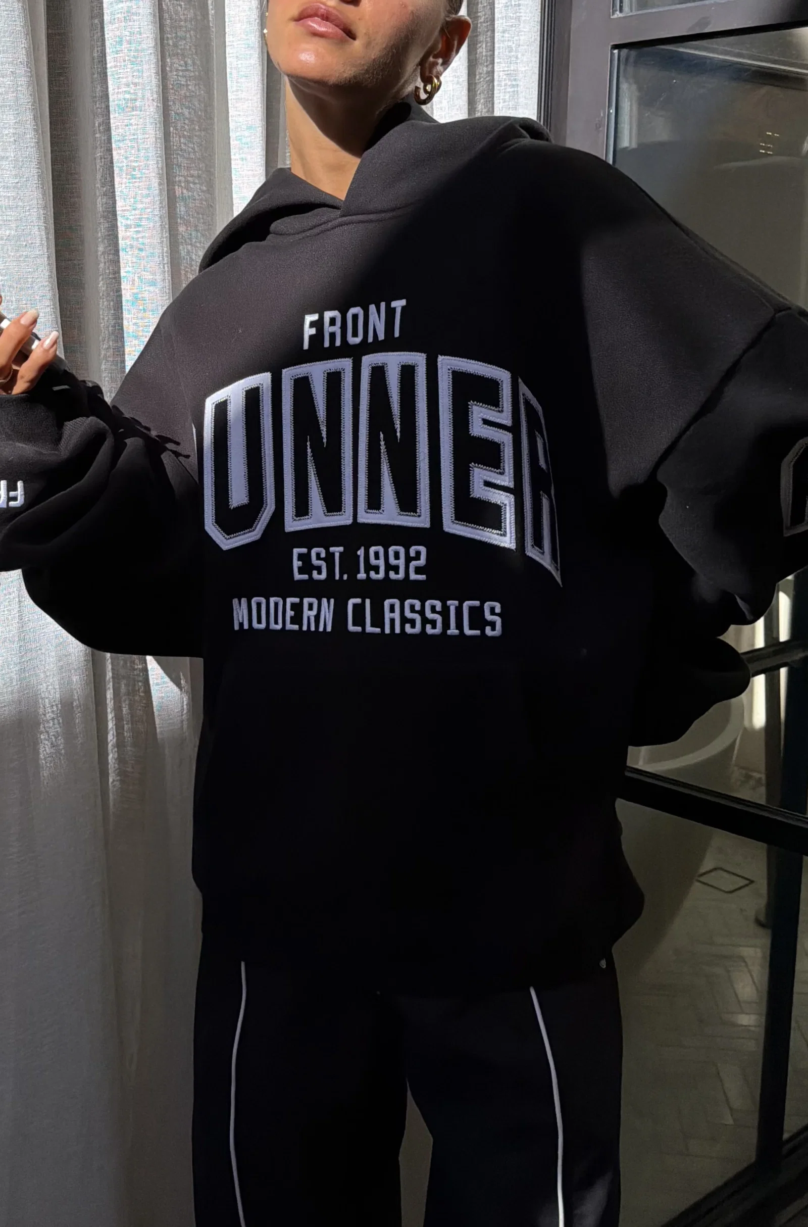 Image of Classic Front Hoodie - Black
