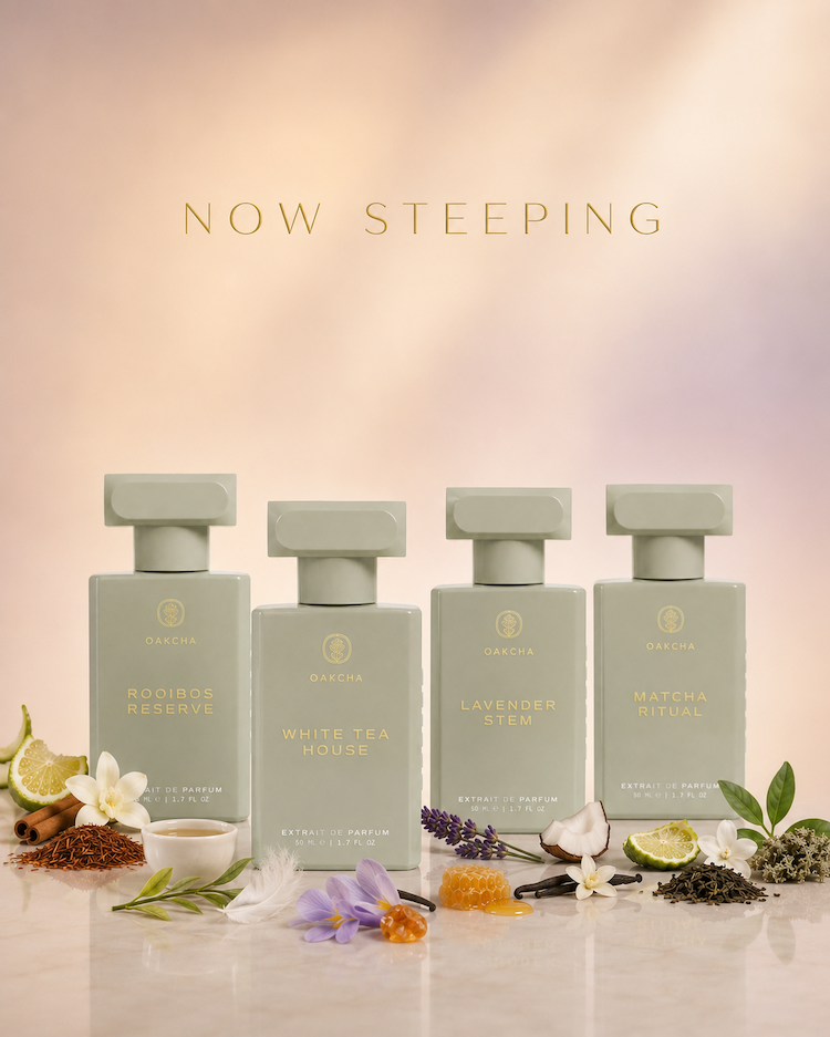 The Tea Collection. First Sip, First Spray. Live on Tiktok. Rooibos Reserve, White Tea House, Lavender Stem and Matcha Ritual. Go to the Tiktok Live