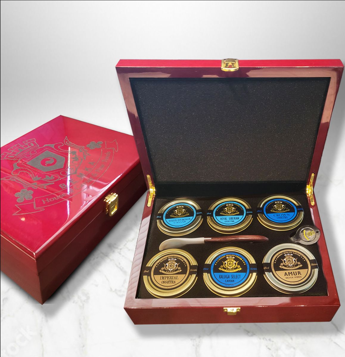 Caviar gift boxes