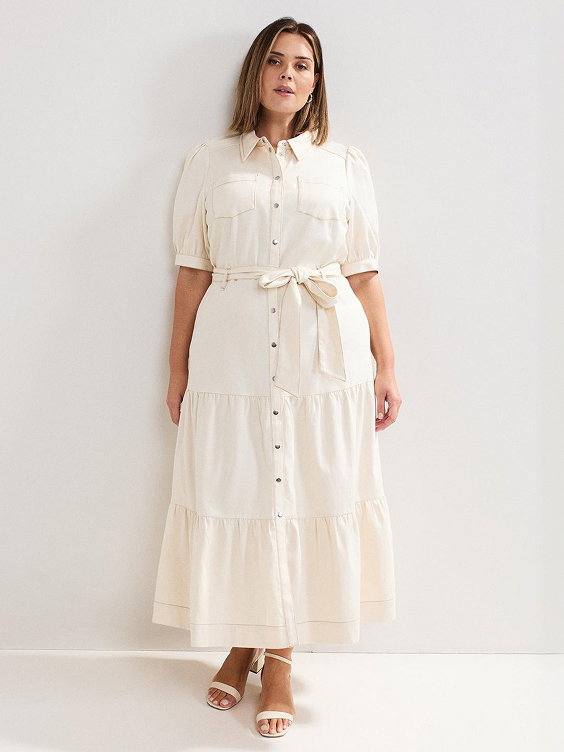 Danah Denim Tiered Dress
