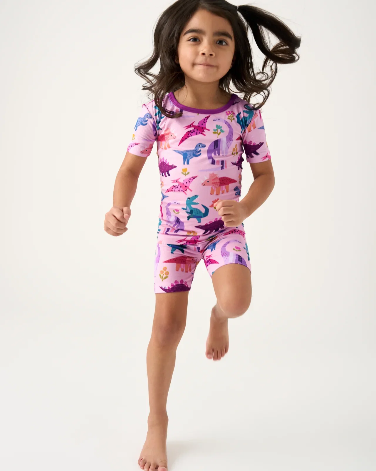 Image of Roar & Explore Pink Two-Piece Short Sleeve & Shorts Pajama Set