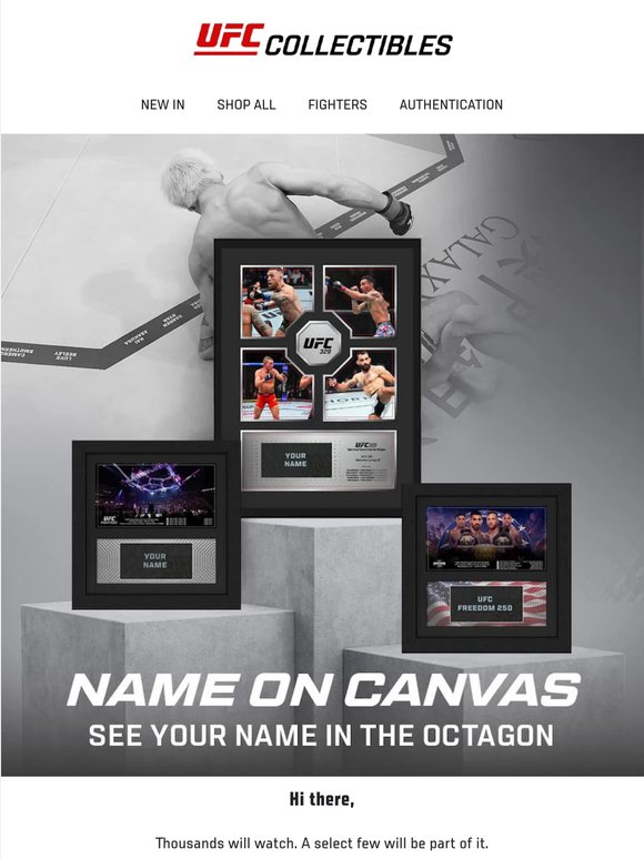 Your Name. The Octagon. UFC History 🫵