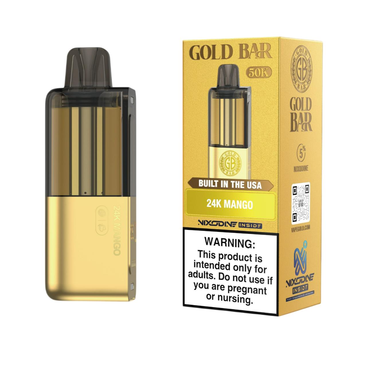 Gold Bar Max Nixodine Pre-filled Replacement Pod (50000 Puffs) - Buy 1 Get 1 Free