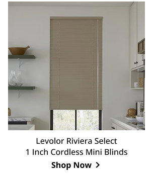 Levolor Riviera Select 1 Inch Cordless Mini Blinds | Shop Now >