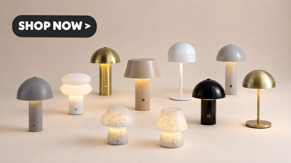 All THUNDER DEAL usb-chargeable table lamps with shop now button