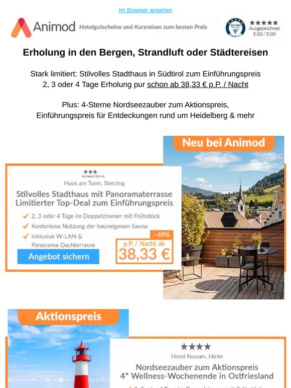 Stark limitiert: Stilvoll in Südtirol zum Einführungspreis