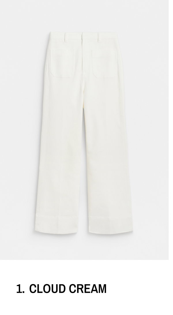 Cloud Cream. Core Wide Leg Pocket Jean