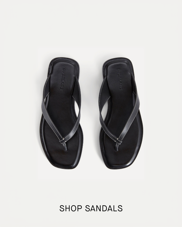 Image | Shop Sandals | The Leather Flip Flop | Black