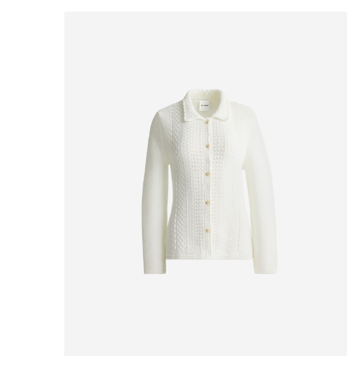 Beatrix Jacket In Cotton Crochet Knit