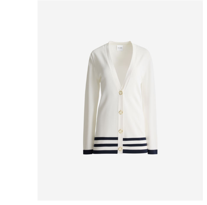 Meredith Cardigan In Riviera Crepe Knit