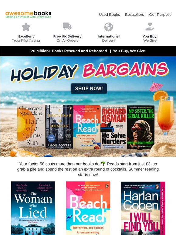 Summer reads from £3 ☀️