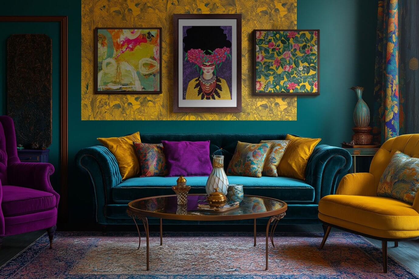 Accent Art Piece In The Living Room