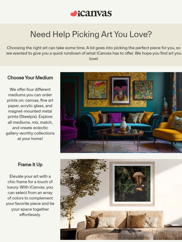Let us help you pick the right 🖼️