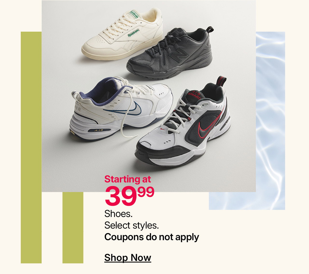starting at $39.99 shoes
