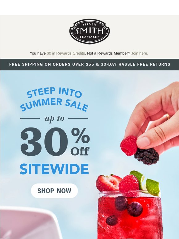 Up to 30% Off Starts Now