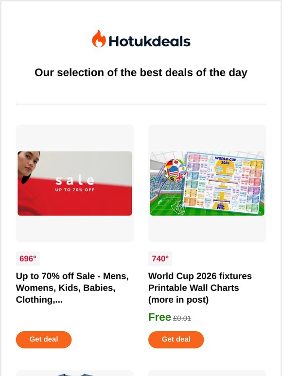 Our selection of the best deals of the day