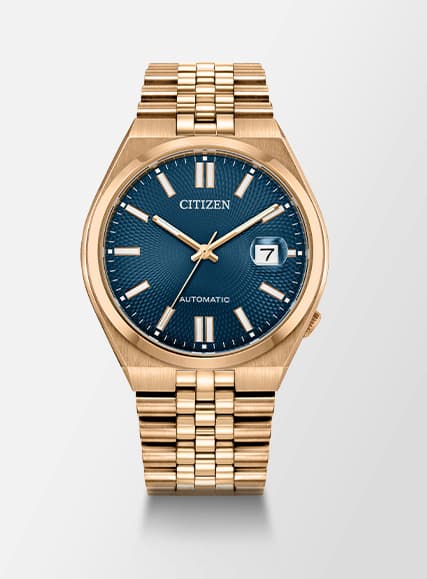 TSUYOSA 60 Blue Dial Stainless Steel Bracelet 