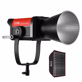 GVM SD500B AIO 500W Bi-Color Integrated Photography Lighting Spotlight for Filming （Includes 1 Free 15.74''*23.62''Softbox $69）