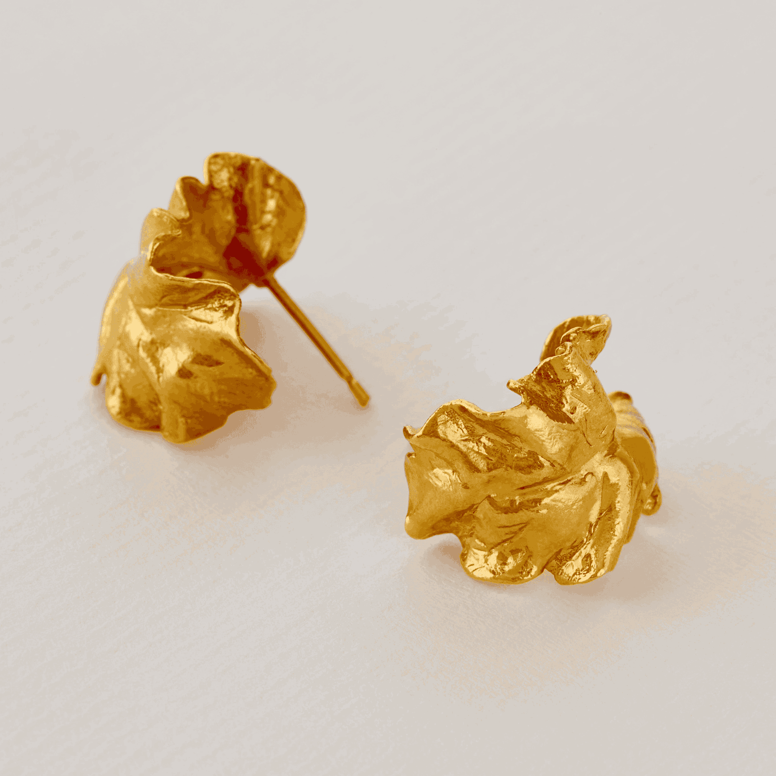 Chard Leafy Hoop Earrings