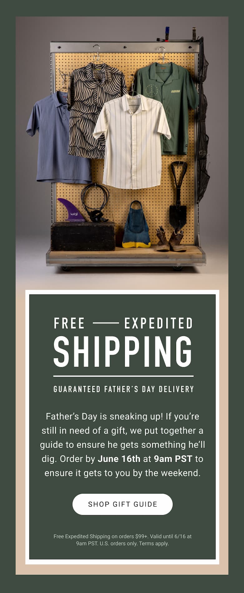 Free Expedited Shipping - Guaranteed Father's Day Delivery