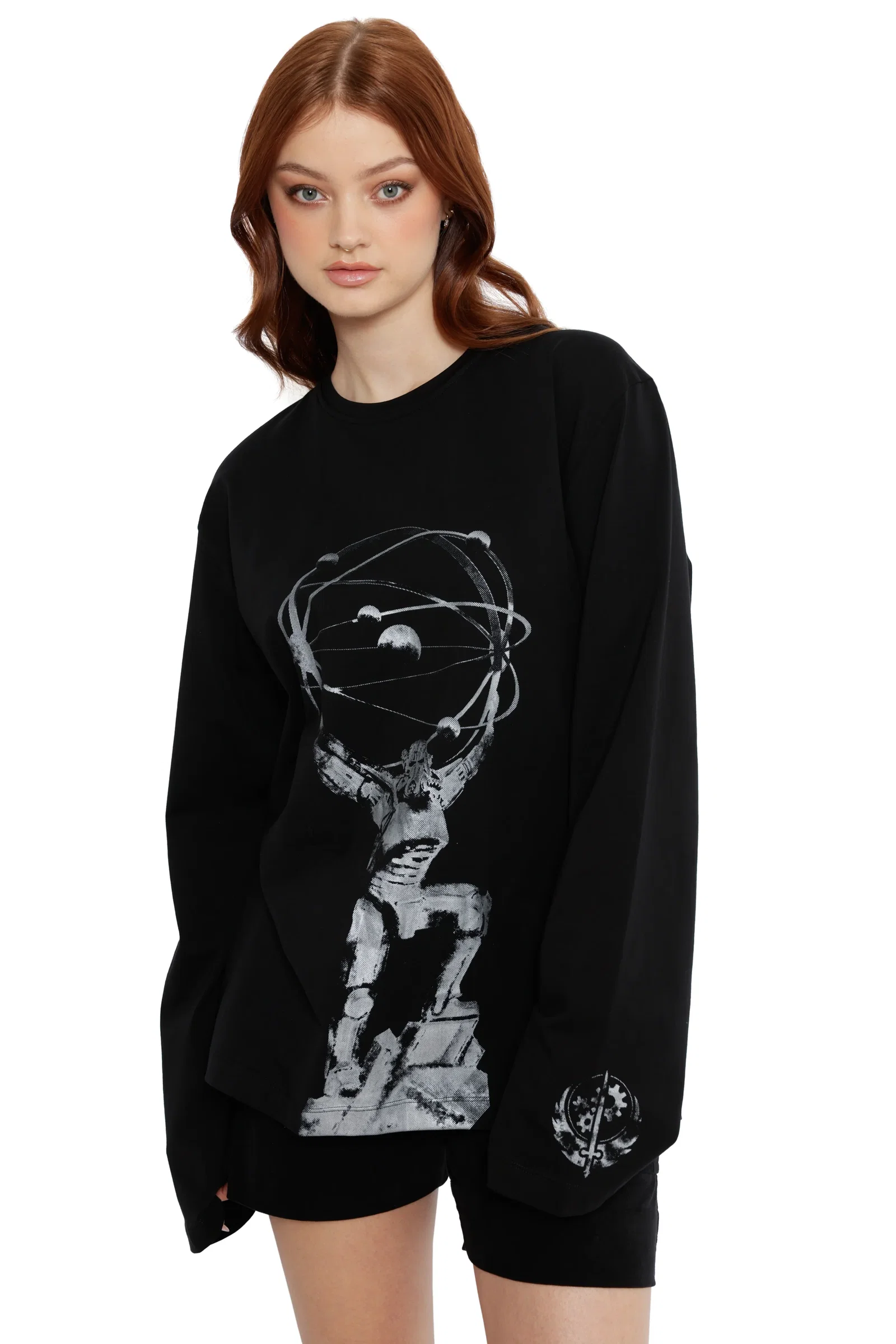 Image of Chain That Binds Long Sleeve Oversized Boyfriend Tee
