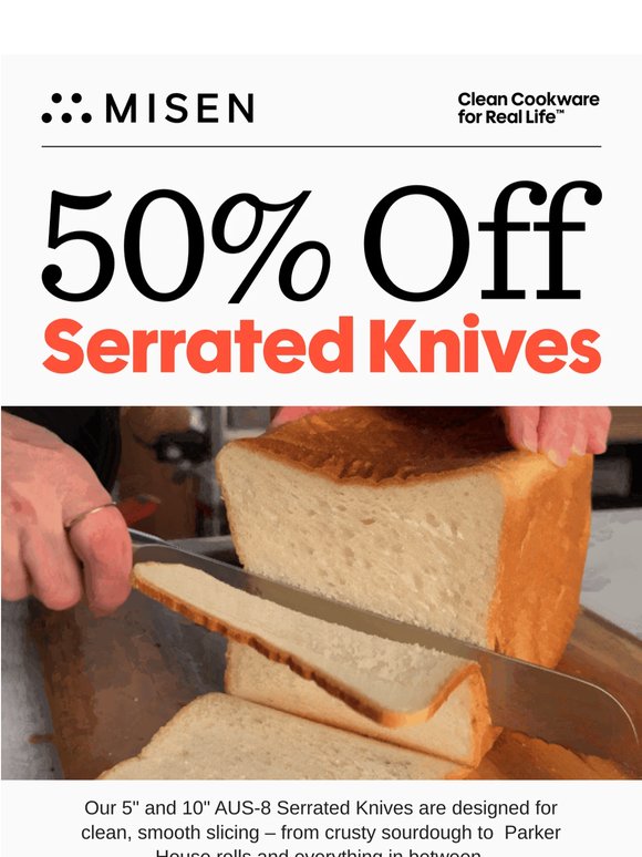 50% Off Knives That Never Squish the Bread