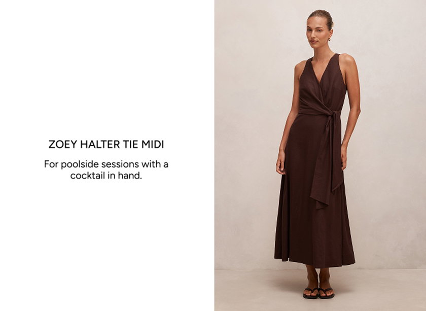 Zoey Halter Tie Midi