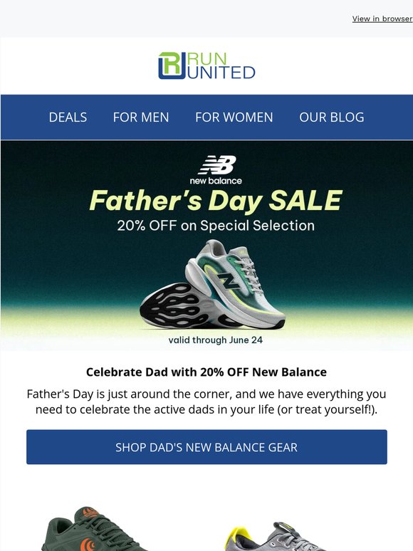 Father's Day Deals: New Balance, ASICS, Topo + Recovery Gear!