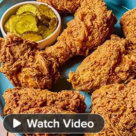 Watch Video: Supercrunchy Buttermilk Fried Chicken
