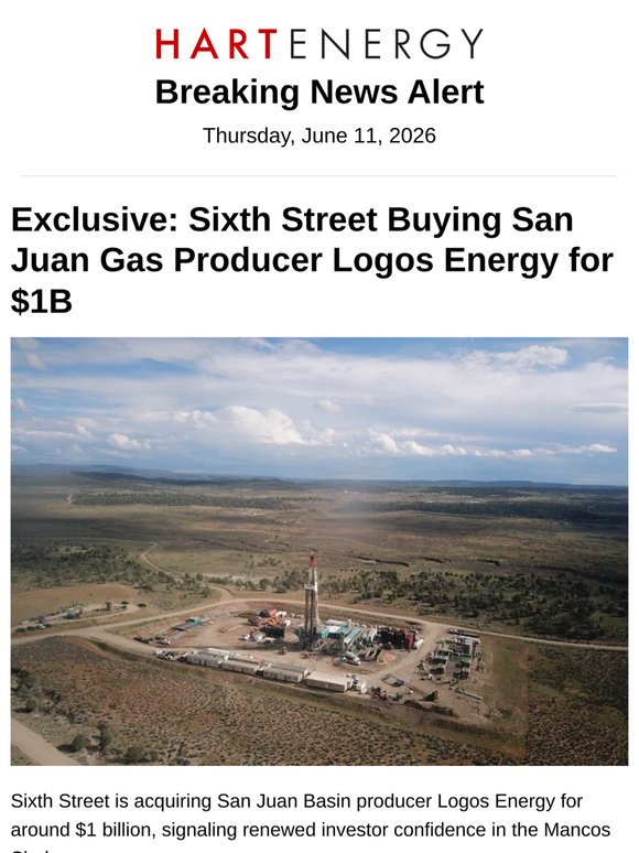 Exclusive: Sixth Street Buying San Juan Gas Producer Logos Energy for $1B