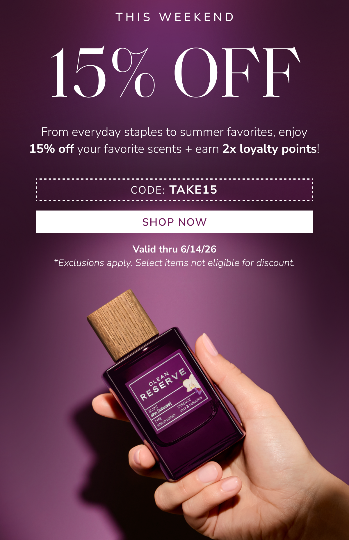 This Weekend 15% Off | Code: TAKE15 [ SHOP NOW ] 