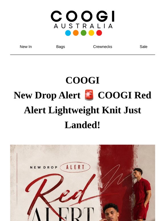 COOGI:🚨 New Drop Alert: The COOGI Red Alert Lightweight Knit Set Is Here. Plus, Blackout Favorites Are Back In Stock. Shop Now