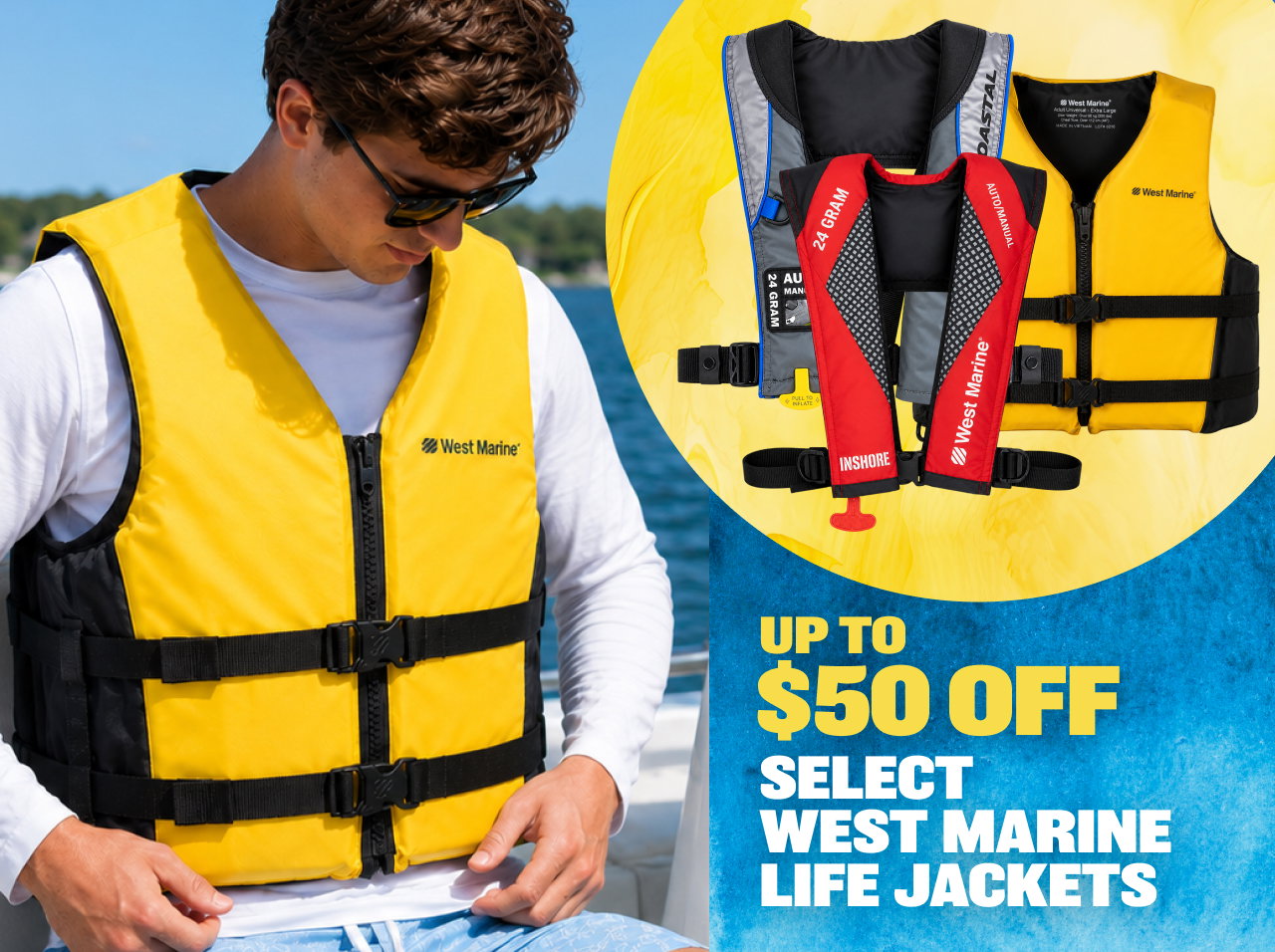 Up To $50 Off Select West Marine Life Jackets Shop Now