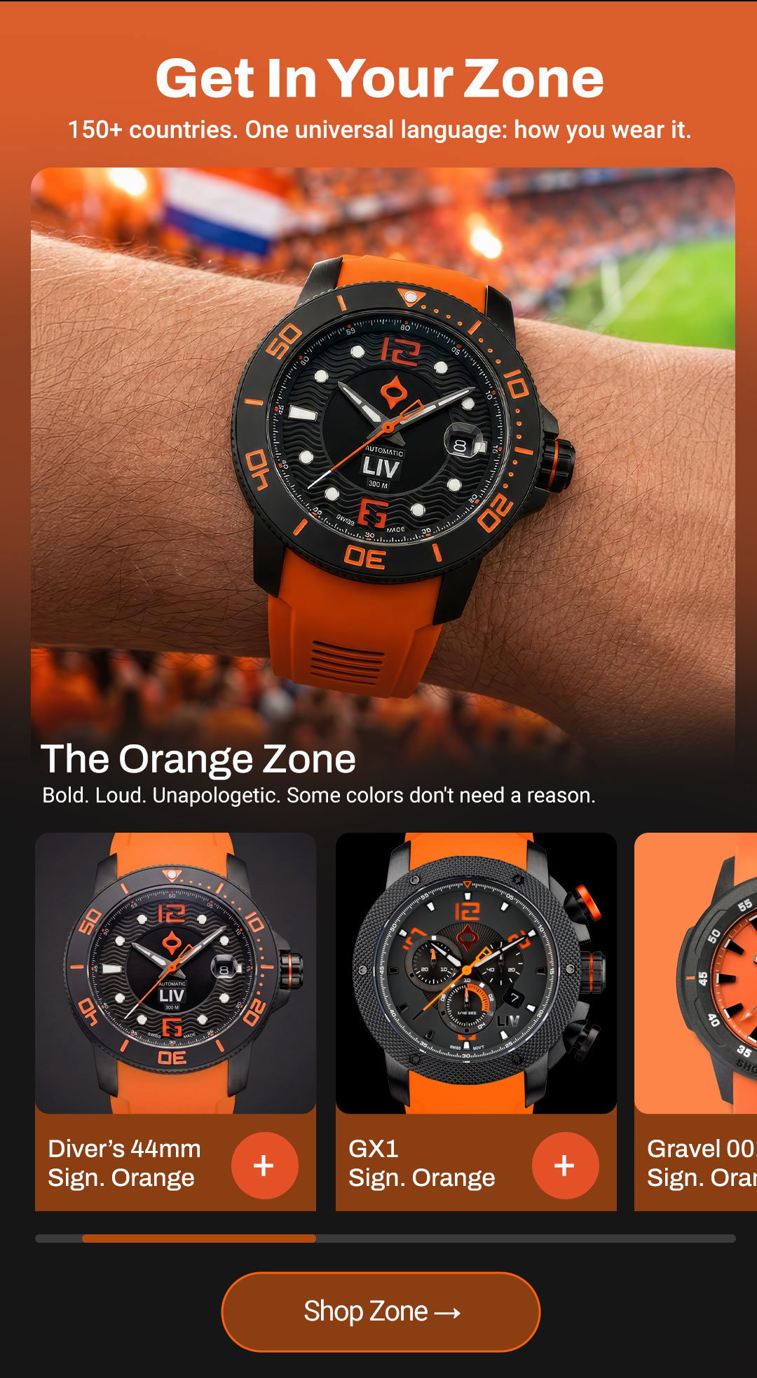 The Orange Zone for the bold.