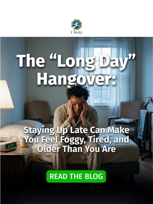 Why Staying Up Late Can Make You Feel Foggy, Tired, and Older Than You Are