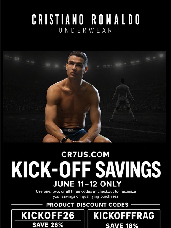 KICK OFF SAVINGS at CR7 ⚽️ 🥅 🏆🌎