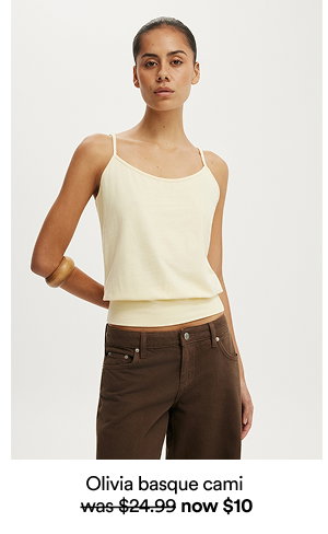 Olivia basque cami was $24.99 now $10