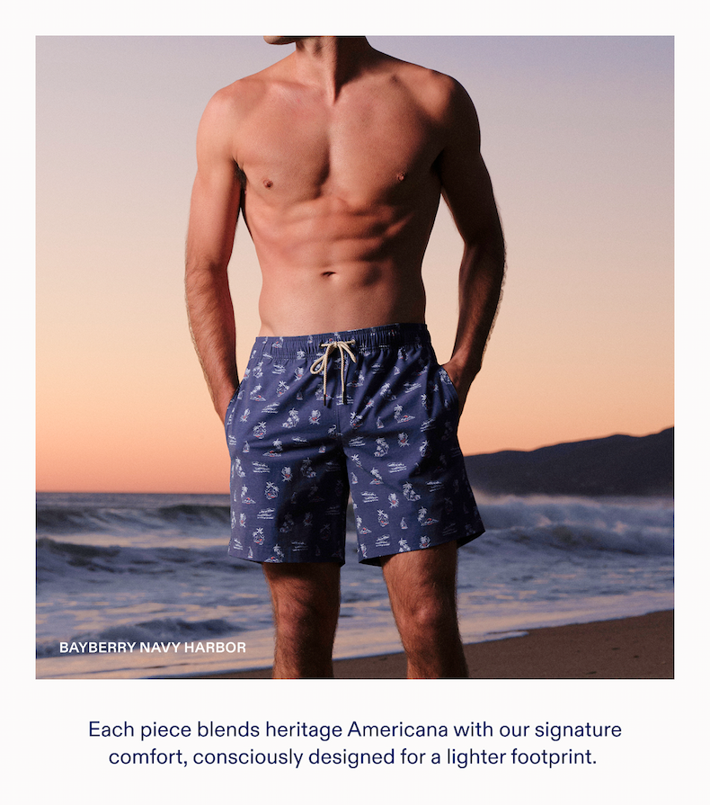 Each piece blends heritage Americana with our signature comfort, consciously designed for a lighter footprint.