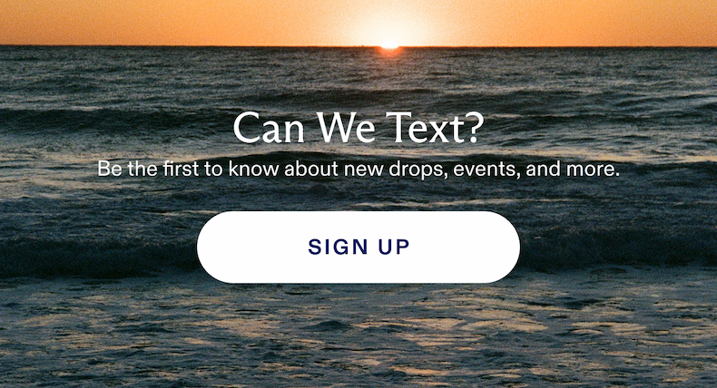 Can We Text? Be the first to know about new drops, events, and more. SIGN UP