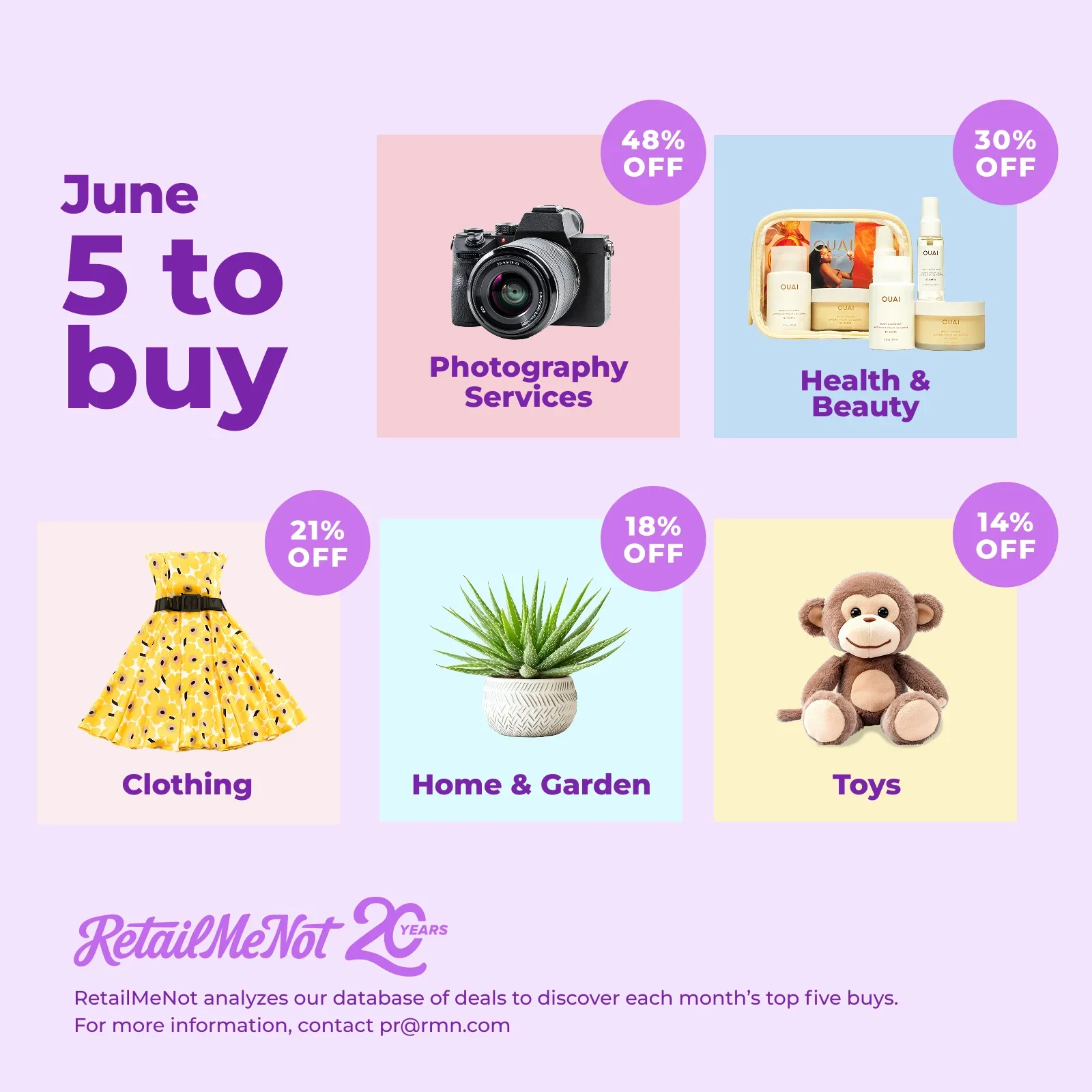 What to buy in June. By RetailMeNot.