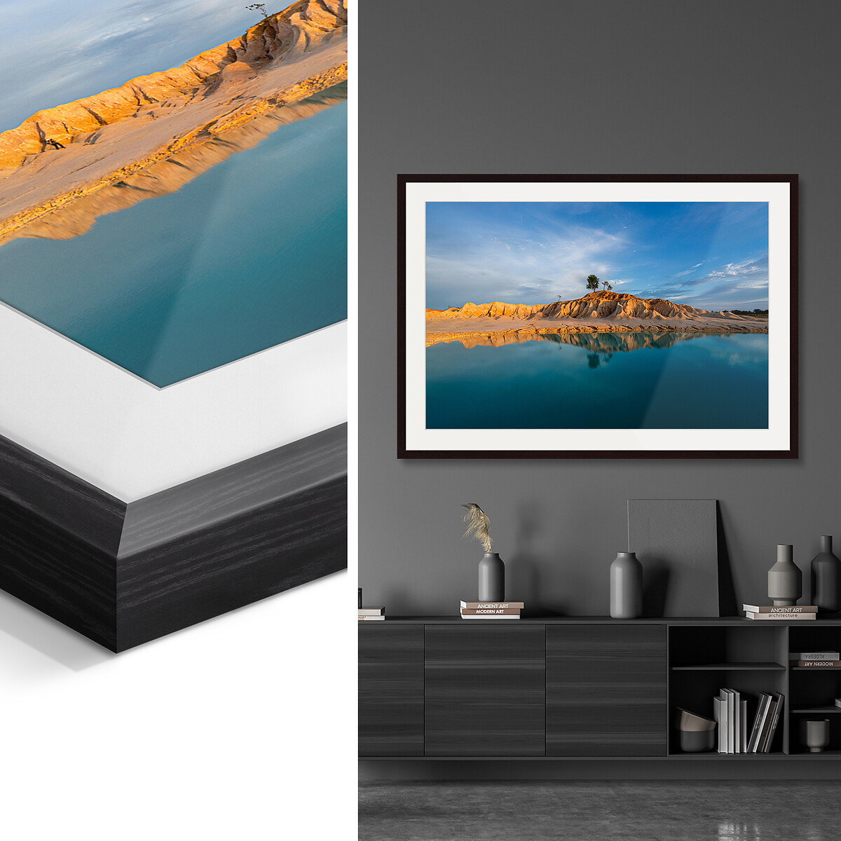 Solid Wood Frame with Passe-Partout