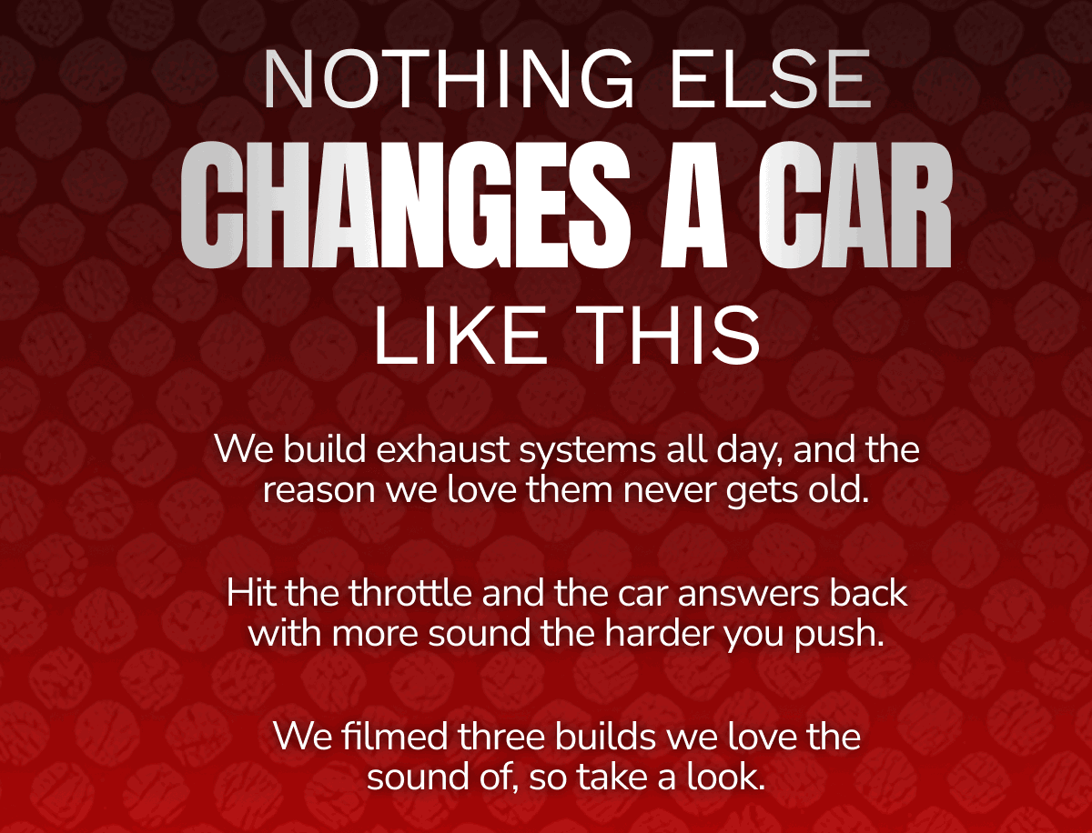 NOTHING ELSE CHANGES A CAR LIKE THIS