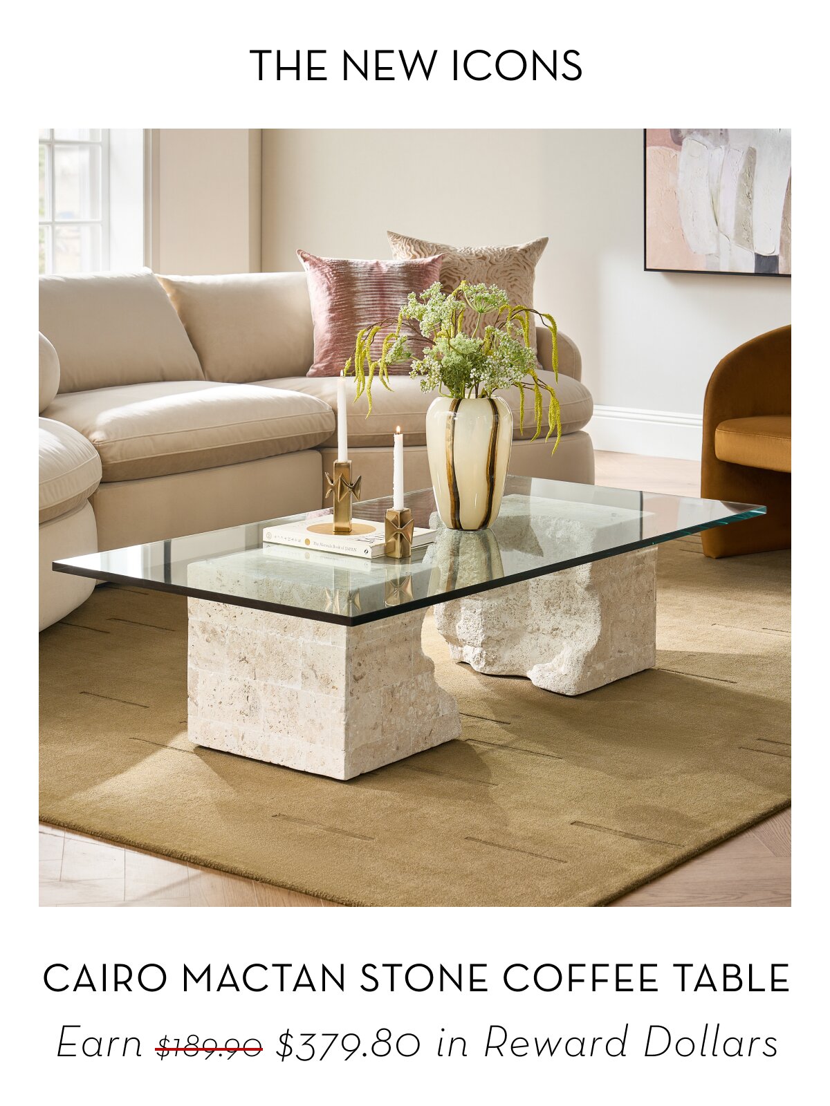 Cairo Mactan Stone Coffee Table