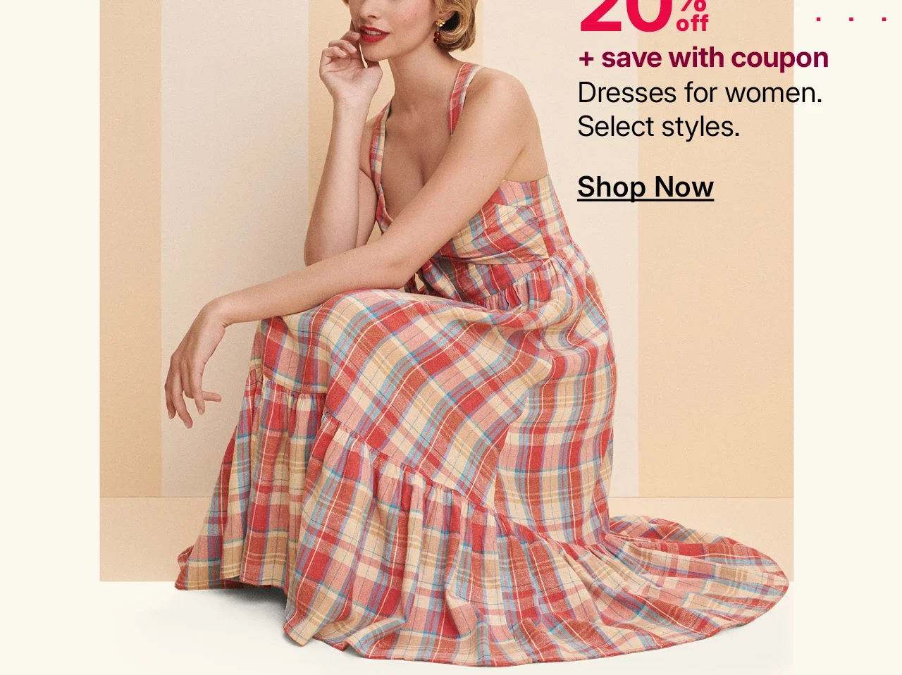 20% off dresses for women